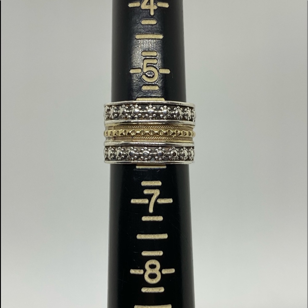 925/14KT FASHION BAND RING - Picture 9 of 10
